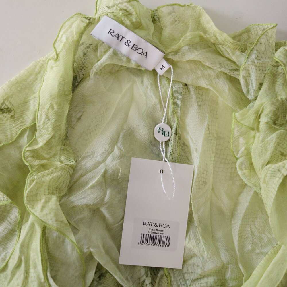 Rat & Boa Lime Green Sheer Top - Picture 3 of 3